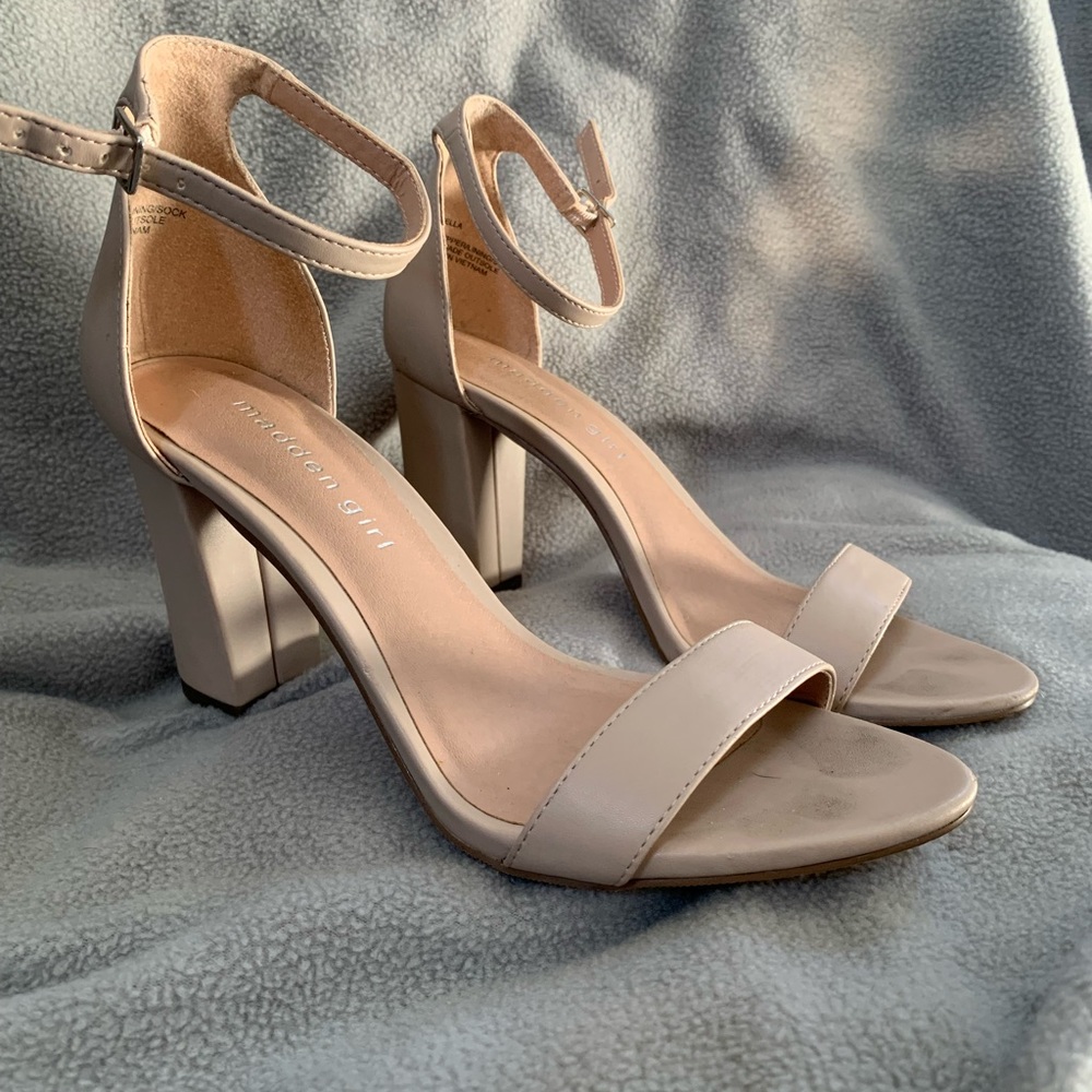 Madden Girl Nude Open-Toe Heel